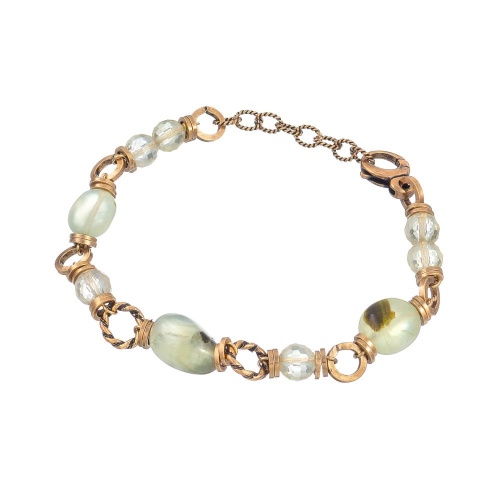 Браслет Alcozer&J, с перидотом и цитрином, AL-B48BE22-R мятный