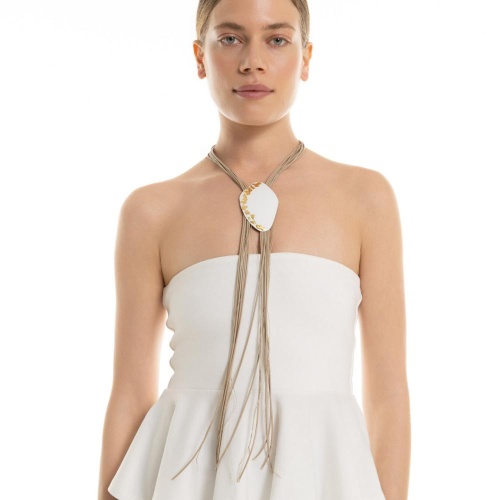 Колье Katerina Vassou, Fach, с геометрическим элементом, KV26.1-406031GWHITE белый фото 2