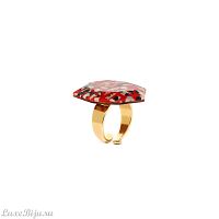 Кольцо Nature Bijoux, Palazzo, разъемное, с далматинской яшмой в смоле, NB23.2-19-24968 красный