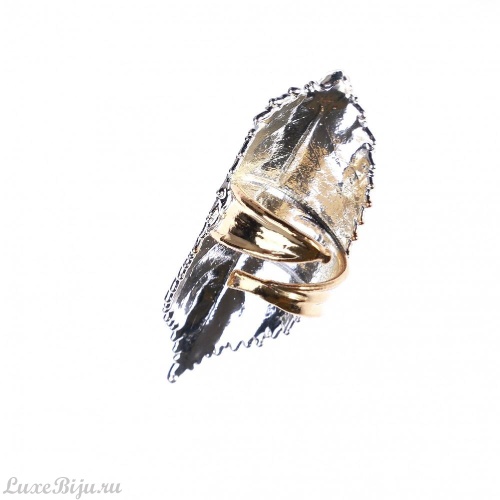 Кольцо Ester Bijoux Лист Розы RN207GAR- G/S BR фото 2