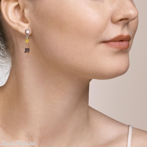 Серьги Coeur de Lion Fine Pastel Beige-Olive 5028/21-1009 фото 4