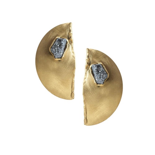 Серьги Katerina Vassou, Lulana, с друзой агата, KV26.1-308314G золотистый