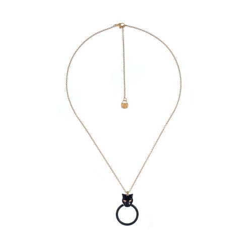 Колье Polina Firenze, пантера с эмалью и кристаллами, PF26.1-PE3759 черный