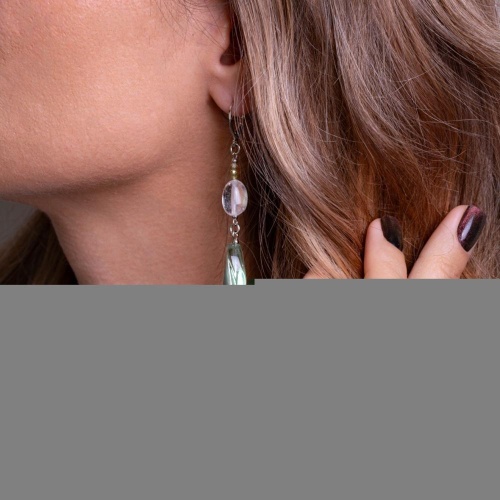 Серьги Lanzerotti, Ispirazione, флюорит, амазонит, циркон, LZ-24.10-423 хрустальный фото 3