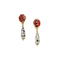 Серьги Nature Bijoux, Palazzo, с далматинской яшмой и смолой, NB23.2-12-78756 красный
