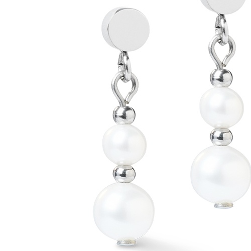 Серьги Coeur de Lion White-Silver, 1137/21-1417 фото 2