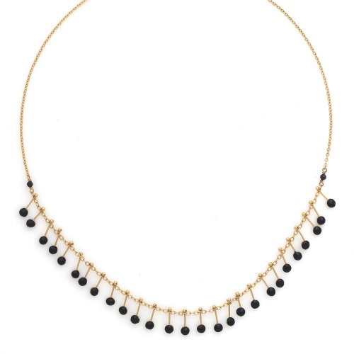 Колье Franck Herval, Lauryne, с агатом, FH25.2-15-64461 черный фото 2