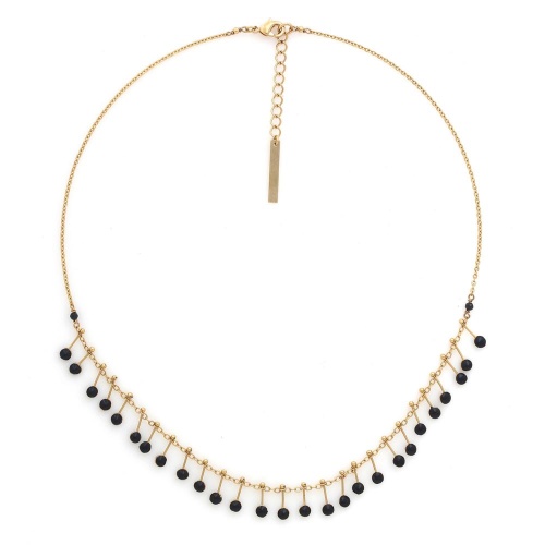 Колье Franck Herval, Lauryne, с агатом, FH25.2-15-64461 черный