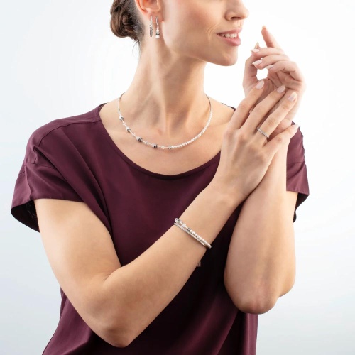 Серьги Coeur de Lion Hoop Crystal-Silver 30мм, 0147/23-1817 фото 2