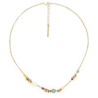 Колье Franck Herval, Celinda, авантюрин, арагонит, нефрит, бусины, FH25.2-15-64420 зеленый