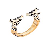 Браслет Polina Firenze, кафф, жираф с кристаллами и эмалью, PF25.2-BR2451 бежевый