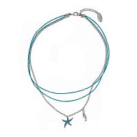 Колье Lanzerotti, Marino, тройное, жемчуг, бирюза, кристаллы, LZ-25.06-146 голубой