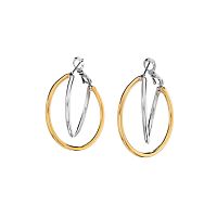 Серьги Moon Paris, Ringo, биколорные конго, MR-26.01-030 золотистый