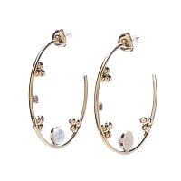 Серьги Moon Paris, Ikita, полукольца,жемчуг,кристаллы, MIK-20.03-072 золотистый