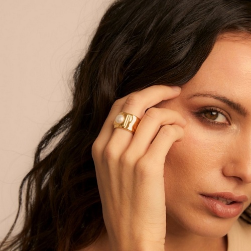 Кольцо VIDDA, Treasure, с жемчугом, VD23-01127 золотистый, 17,5 фото 5