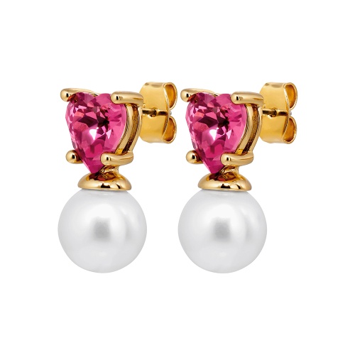 Серьги Dyrberg Kern EMO SG ROSE / WHITE PEARL, 480039