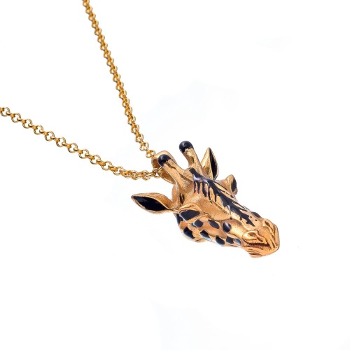 Колье Polina Firenze, жираф с эмалью, PF25.2-PE4295 золотистый фото 2