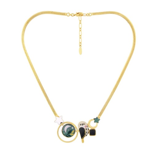 Колье TARATATA, Clair de lune, смола,бусины,блестки,краска,пудра, TT-H24-04105-207 зеленый фото 2