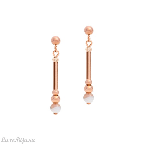 Серьги Coeur de Lion Beige-Grey 5048/21-1012