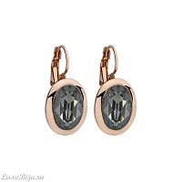 Серьги Qudo Tivola Silver Night 303128 BW/RG