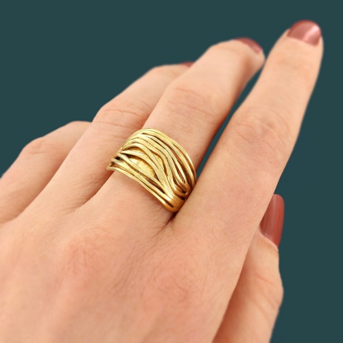 Кольцо TARATATA, Esquisse, разъемное, металл, TT-H25-02405-20D золотистый фото 2