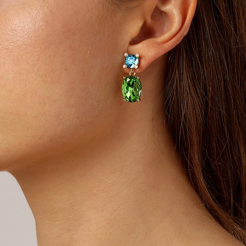 Серьги Dyrberg Kern ANTONIA SG AQUA/GREEN, 420093 BL/G/G фото 2