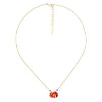 Колье Franck Herval, Betty, цветок, цветная эмаль, агат, FH25.2-15-64401 красный