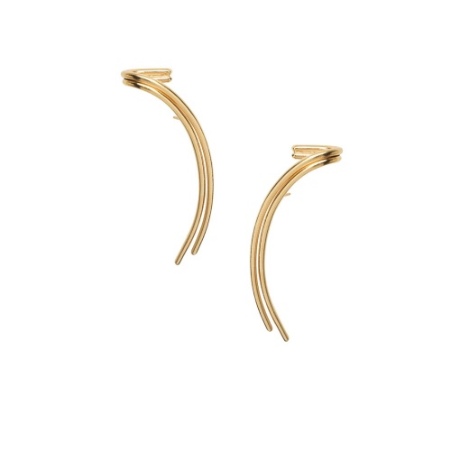 Серьги Katerina Vassou, Singularity, минималистичный дизайн, KV25.2-404742G золотистый