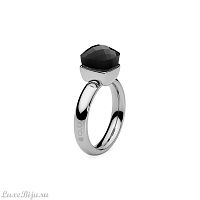 Кольцо Qudo Firenze jet 18.4 мм 610719/18.4 BW/S