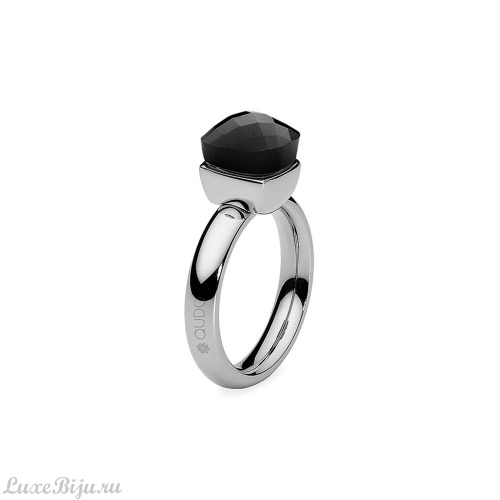 Кольцо Qudo Firenze jet 18.4 мм 610719/18.4 BW/S