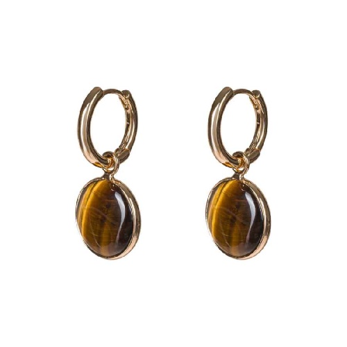 Серьги Fiore Luna TIGER EYE, LE1120 BR/G
