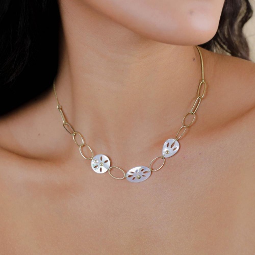 Колье Franck Herval, Angelique, с перламутром и стразами, FH26.1-15-64512 белый фото 3