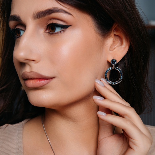 Серьги Fiore Luna BBL, A2002SW-E108.23 BL/S фото 3