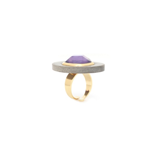 Кольцо Nature Bijoux, Lavender, ракушка Capiz в смоле, эбеновое дерево, NB25.1-19-25761 сиреневый фото 2