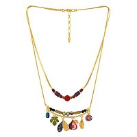 Колье TARATATA, Grenat, стеклянные, нефритовые бусины, агат, TT-W24-04106-20M золотистый