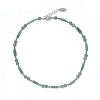 Колье Lanzerotti, Ispirazione, жад, агат, цирконий, LZ-24.10-395 зеленый