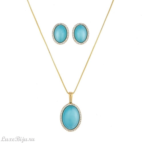 Комплект Possebon pearl blue sky agate S3527.21 B/G