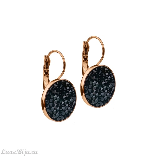 Серьги Fiore Luna Jet Nut A1907.4 BW/RG
