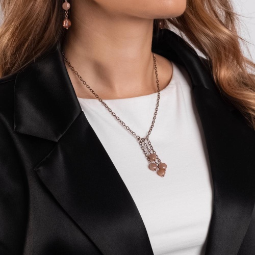 Колье Lanzerotti, Caramello, с лунным камнем, LZ-24.11-481 коричневый фото 3