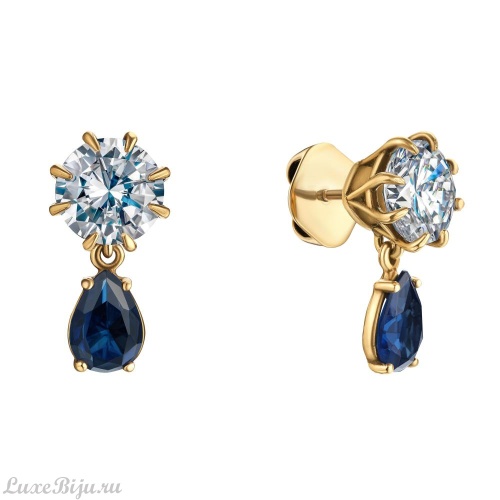 Серьги пусеты Fiore di Firenze OR1610 CRYSTAL BLU фото 2