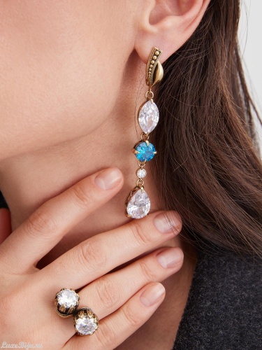 OR0588-0431 ACQUAMARINA СЕРЬГИ SEGRETI DELL'OCEANO фото 3