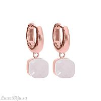 Серьги Qudo Firenze Darkrose Opal, 300020 R/RG