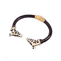 Браслет Polina Firenze, кафф, жираф с кристаллами и эмалью, PF26.1-BR2803 бежевый