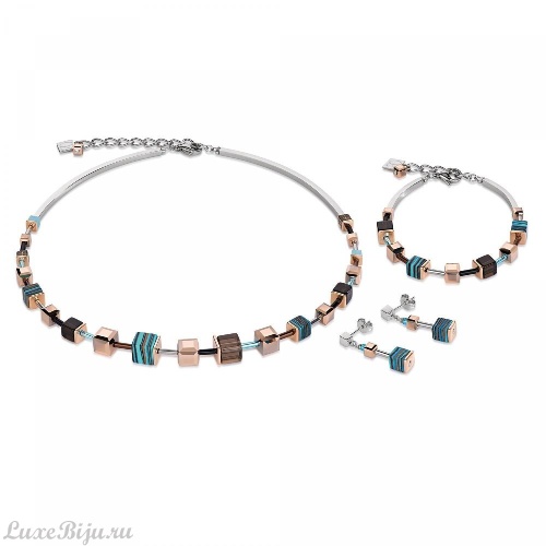 Серьги Coeur de Lion Turquoise-Brown 4881/21-0611 фото 2