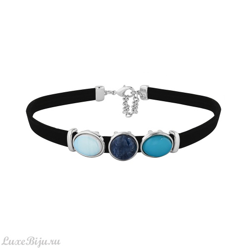 Чокер Possebon  madre azul/pearl sodalite/opaline