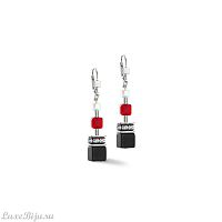 Серьги Coeur de Lion Black-Red, 4530/20-1303