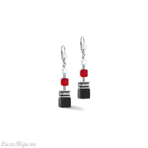 Серьги Coeur de Lion Black-Red, 4530/20-1303