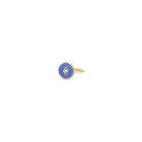 Кольцо Franck Herval, Suzane, разъемное, эмаль и кристалл Swarovski, FH25.1-19-63662 синий