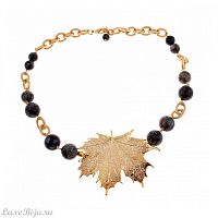 Колье Ester Bijoux Gray Jasper and Gold Metal CL1054-G/BW BR