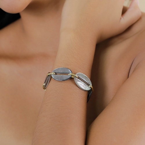 Браслет Nature Bijoux, Fluorite, с перламутром и флюоритом, NB26.1-13-44470 серый фото 3